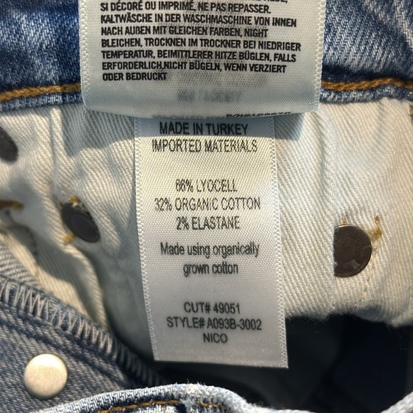 AGOLDE Denim Women's NICO High Rise Slim Fit Jeans Size 23 - Picture 12 of 12